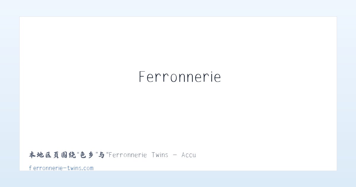 眉县 - Ferronnerie Twins - Accueil 主图